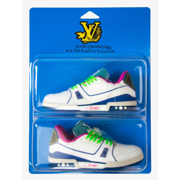 Louis Vuitton NYC Soho Pop Up Exclusive Blue White Trainer Sneaker UK 9 US 10 11 - Picture 1 of 16